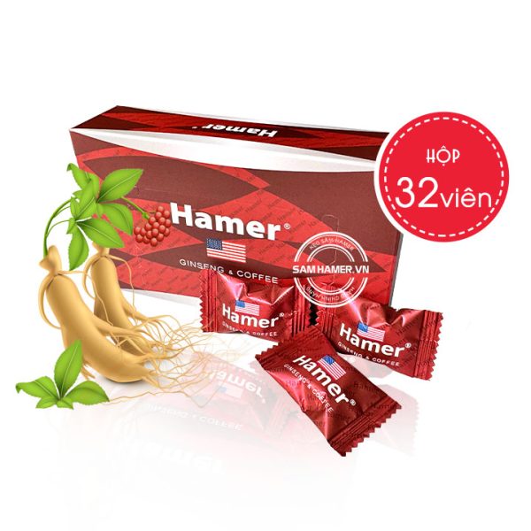Kẹo sâm hamer mỹ hộp 32 viên